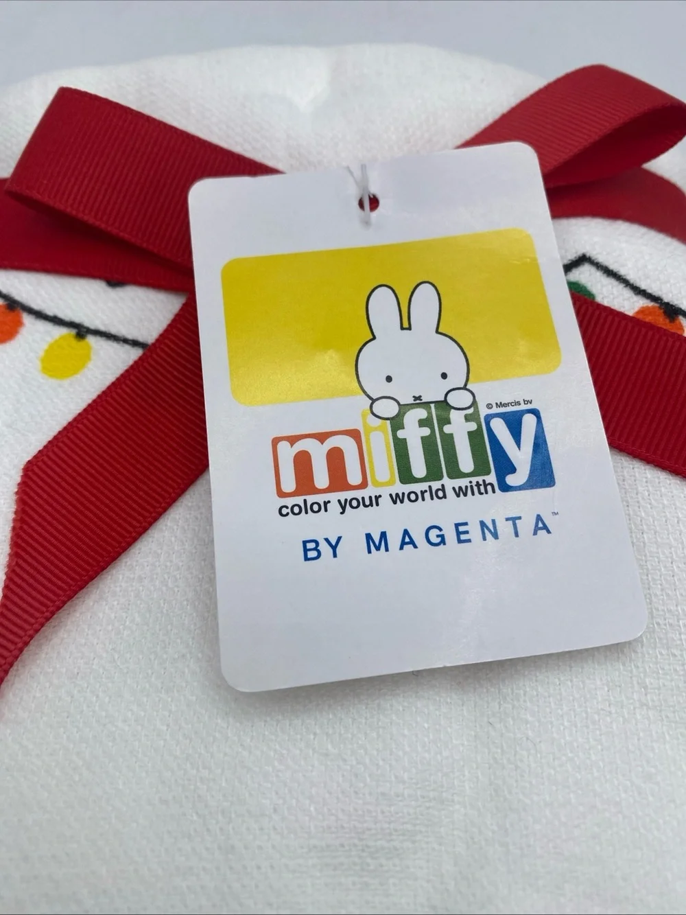 Miffy by Magenta Set of 2 Holiday Cotton Dishtowels Stocking Christmas Lights